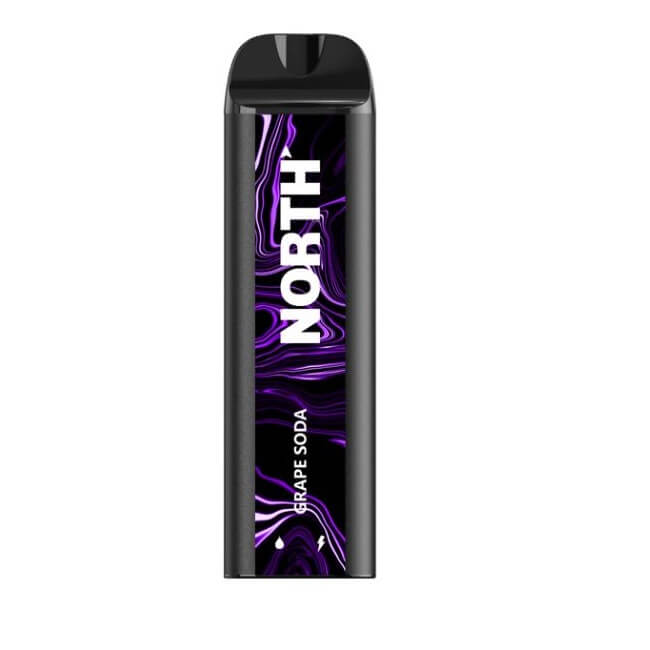 NORTH 5000 Rechargeable Disposable | 5000 Puffs | 5% Nicotine | 10 Count Display | Grape Soda